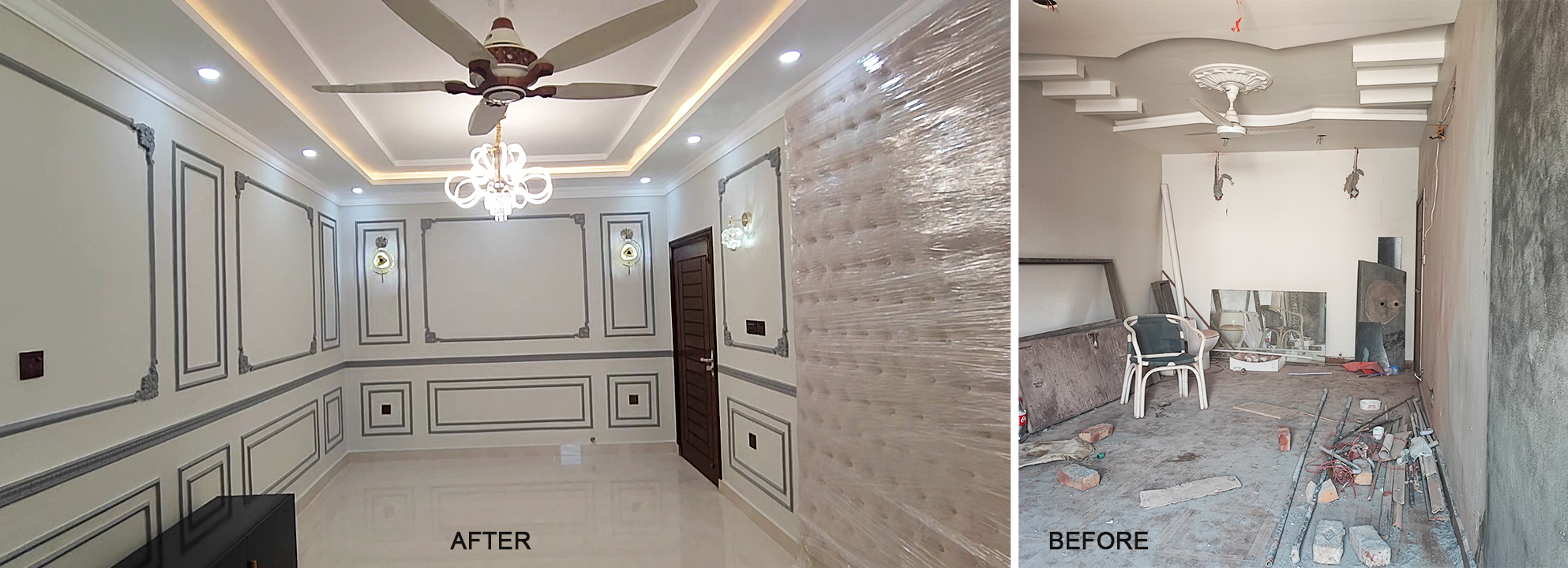 Old House Restoration Grey Structure Finishing